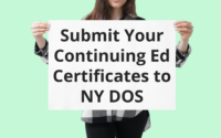 Submit Continuing Ed Credits to NY DOS